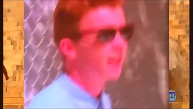 Pink haired girl gets fucked to orgasm but its actually darude astley