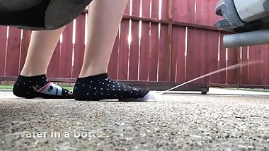 Teen Girl crush with her socks random stuff