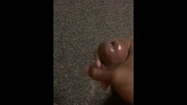 Black teen stroking bbc