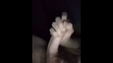 Young teen wanks small cock