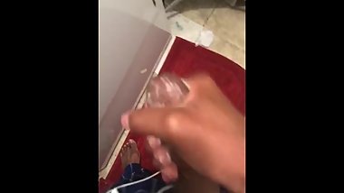 Black teen cums in his room