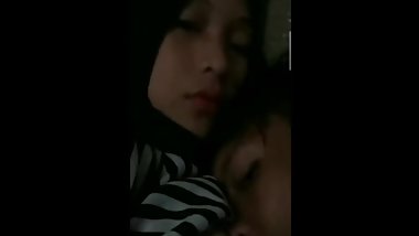 Hot Hijab teen is addicted her boobs getting sucked