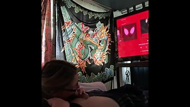 BLOWJOB FOR BREAKFAST! SLUT GET HER MOUTH FILLED