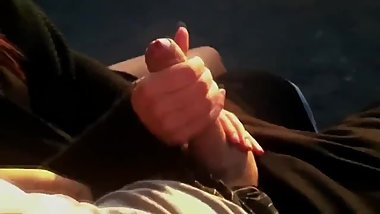 MY HORNY EX GIRLFRIEND JERKING MY HARD COCK OUTDOOR! LOVE HER HANDJOBS!