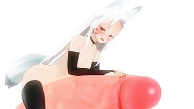 Shiro Sewayaki Kitsune no Senko-san hentai Fox girl enjoy giant cock