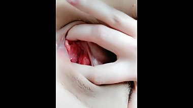 Close Up Pussy Wet With Her Sticky Sweet Cum