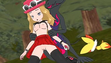Pokemon - Serena defeated by Salazzle