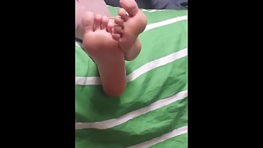 Candid Feet in Dorm Room