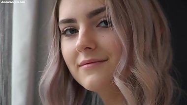 Young Blonde Teen Goddess masturbates