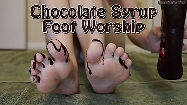 Chocolate Syrup Foot Worship (teaser) (60 FPS)