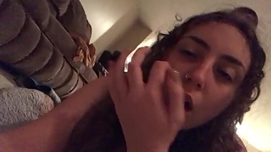 Look at my face while my bf fucks me from behind