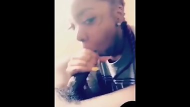 Black girl giving sloppy heads completion