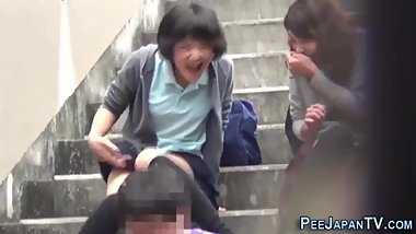 Analysis: Two asian girl pee on man