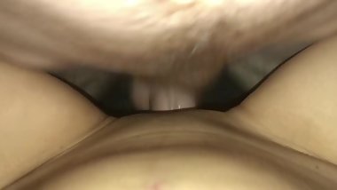 Creampie for tight teen