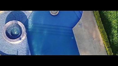 playing and bouncing my ass in the pool