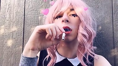 Teen Trap Smoking in the Woods